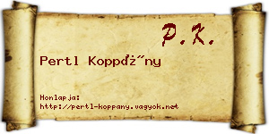 Pertl Koppány névjegykártya